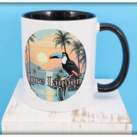 Lure Lagoon Toucan Logo Black Handle Mug