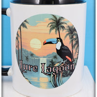 Lure Lagoon Toucan Logo Black Handle Mug