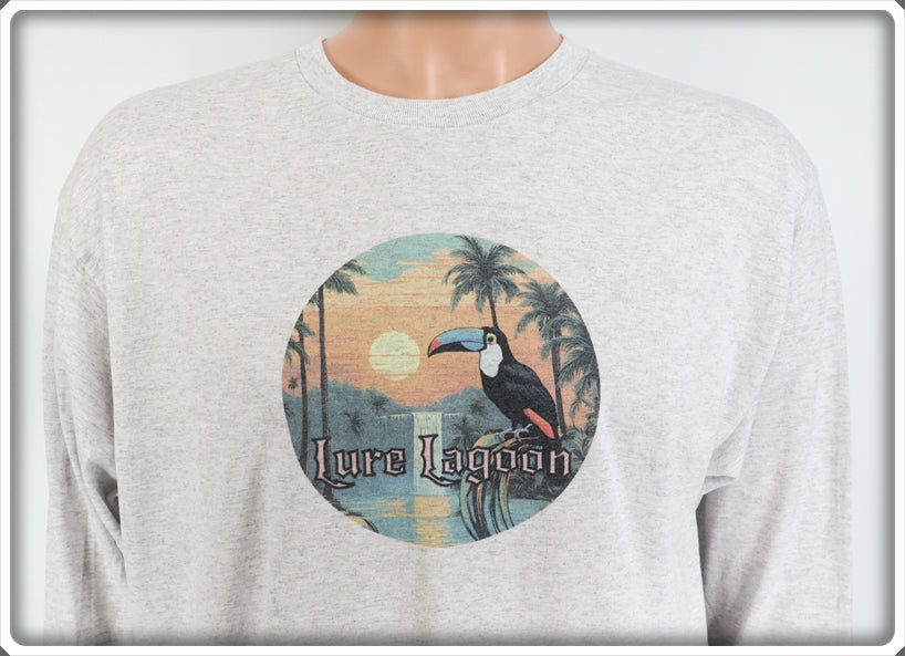 Lure Lagoon Toucan Logo Ash Gray Long Sleeve Shirt