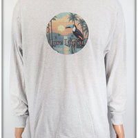 Lure Lagoon Toucan Logo Ash Gray Long Sleeve Shirt