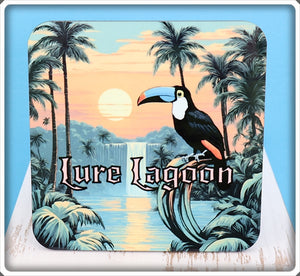 Lure Lagoon Toucan Logo Square Coaster