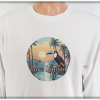 Lure Lagoon Toucan Logo Crisp White Long Sleeve Shirt