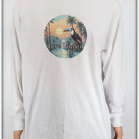 Lure Lagoon Toucan Logo Crisp White Long Sleeve Shirt