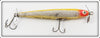 Vintage Heddon Yellow & Silver Wood Surface Cobra Lure