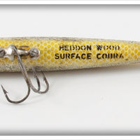 Heddon Yellow & Silver Wood Surface Cobra