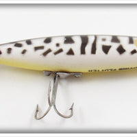 Vintage Heddon White Coachdog Dying Flutter Lure