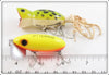 Arbogast Chartreuse Jitterbug & Frog Hula Popper Pair