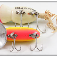 Arbogast Chartreuse Jitterbug & Frog Hula Popper Pair