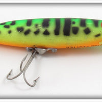 Vintage Heddon Fluorescent Green Crawdad Dying Flutter Lure