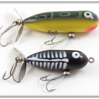 Heddon Bullfrog Baby Torpedo & Black Shore Tiny Torpedo Pair