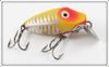 Vintage Heddon Yellow Shore Midget Digit Lure 