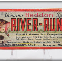Vintage Heddon Dace River Runt Spook Sinker Empty Lure Box 9110N