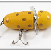 Vintage Pflueger Yellow Gold Spots Globe Lure