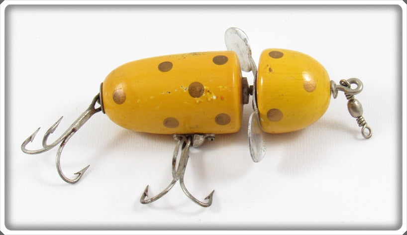 Vintage Pflueger Yellow Gold Spots Globe Lure