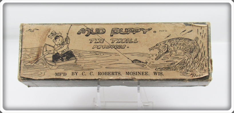 Vintage C.C. Roberts Mud Puppy Empty Lure Box 