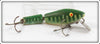 Vintage L&S Bait Co Green Scale Opaque Eyes Bass Master Lure