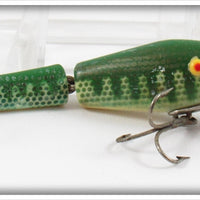 Vintage L&S Bait Co Green Scale Opaque Eyes Bass Master Lure