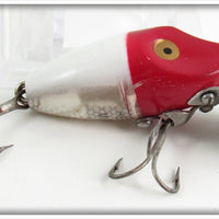 Vintage Heddon Red Head White Midget Digit Lure