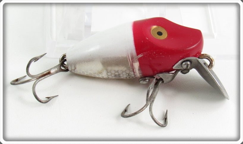 Vintage Heddon Red Head White Midget Digit Lure