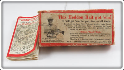 Heddon Red Head White No Snag River Runt Empty Lure Box