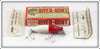 Vintage Heddon Red Head White River Runt Lure In Box