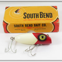 Vintage South Bend Red Arrowhead White Babe Oreno Lure In Box