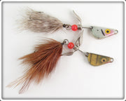 Vintage Heddon Shad & Pike Scale Saint Spinner Lure Pair
