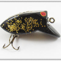 Vintage Myers Lure Co Black Gold Glitter Crazy Loon Lure