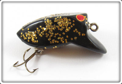 Vintage Myers Lure Co Black Gold Glitter Crazy Loon Lure