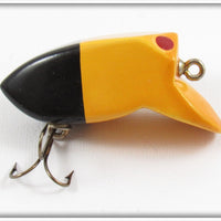 Vintage Myers Lure Co Black White Head Crazy Loon Lure