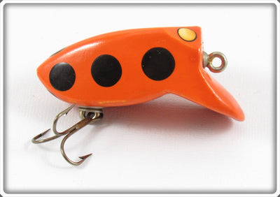 Vintage Myers Lure Co Orange Black Spots Crazy Loon Lure