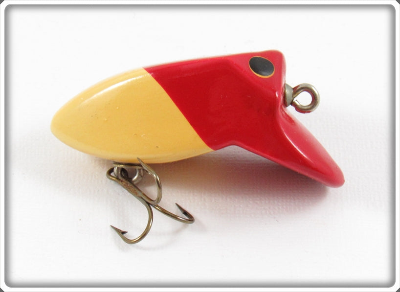 Vintage Myers Lure Co White Red Head Crazy Loon Lure