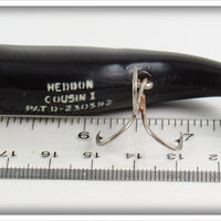 Heddon Black Cousin I With Patent Number