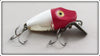 Vintage Heddon Red Head White Midget Digit Lure