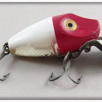 Vintage Heddon Red Head White Midget Digit Lure