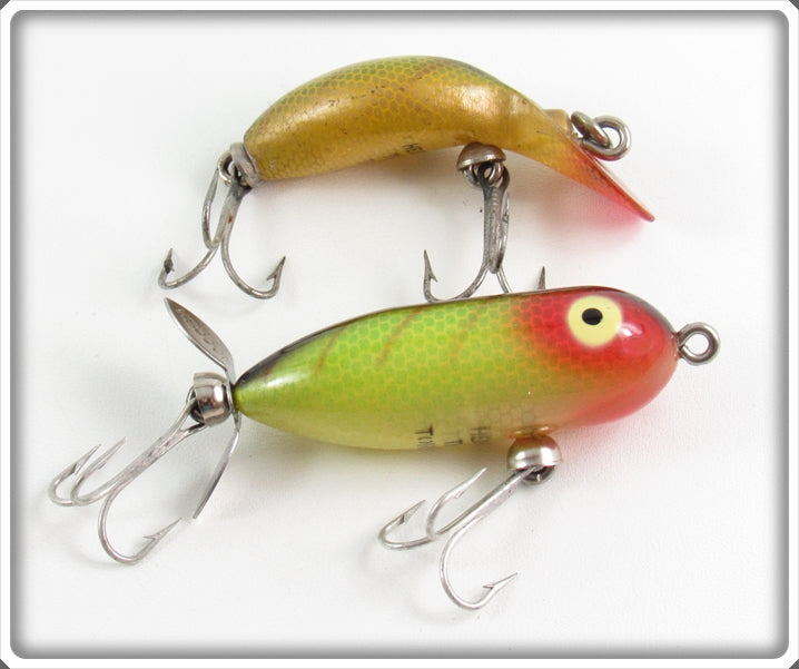 Vintage Heddon Perch Tiny Tad & Tiny Torpedo Lure Pair 