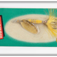 Vintage Heddon Yellow & Gold Toni Spinner Lure On Card