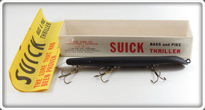 Vintage Suick Black Bass And Pike Thriller Lure In Box