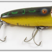 Vintage Heddon Bullfrog Wood Baby Lucky 13 Lure