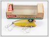 Vintage Heddon Golden Shiner Baby Lucky 13 Lure In Box