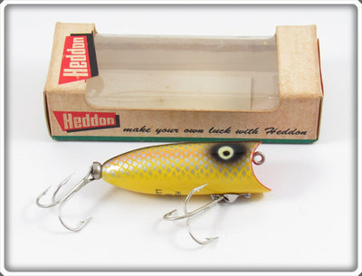 Vintage Heddon Golden Shiner Baby Lucky 13 Lure In Box