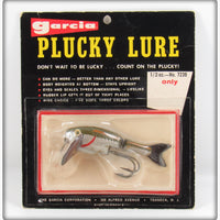 Vintage The Garcia Corp Plucky Lure On Card