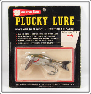 Vintage The Garcia Corp Plucky Lure On Card