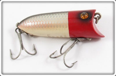 Vintage Heddon Red Head Shiner Wood Baby Lucky 13 Lure