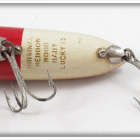 Heddon Red Head Shiner Wood Baby Lucky 13