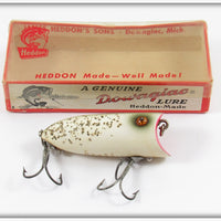 Vintage Heddon Silver Flitter Wood Baby Lucky 13 Lure In Box