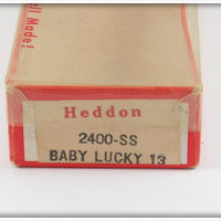 Heddon Silver Flitter Wood Baby Lucky 13 In Box