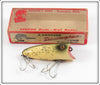 Vintage Heddon Silver Flitter Wood Baby Lucky 13 Lure In Box