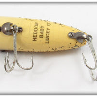 Heddon Silver Flitter Wood Baby Lucky 13 In Box