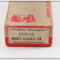 Heddon Silver Flitter Wood Baby Lucky 13 In Box